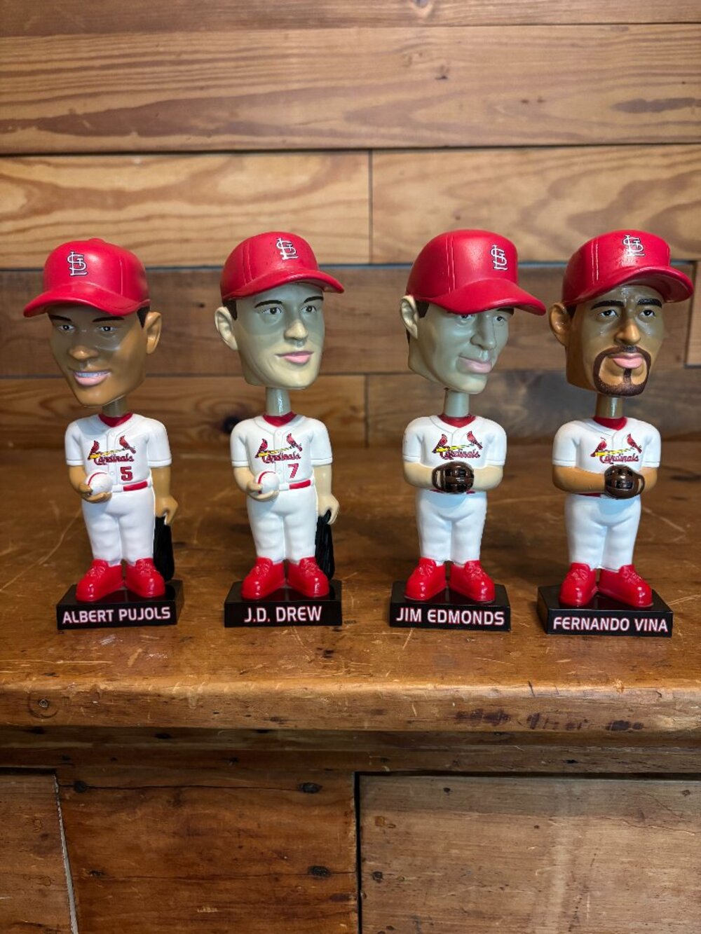 Vintage St Louis Cardinals Bobble-Heads (4)